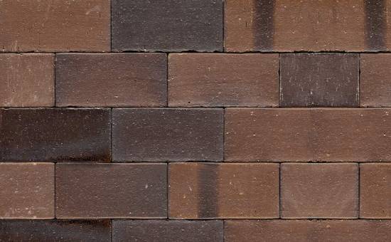 Тротуарная клинкерная брусчатка Muhr №33A Schwarz-braun, 240*55*52 мм