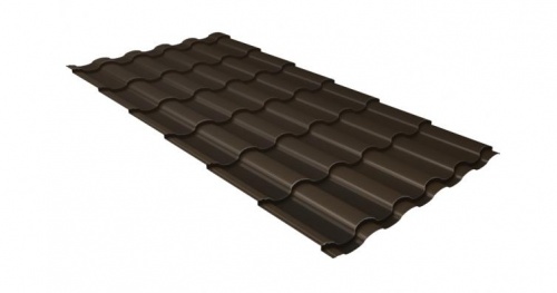 Металлочерепица кредо 0,45 PE с пленкой RAL 3005 красное вино